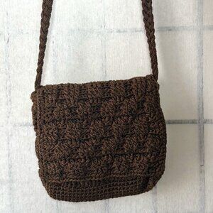 Brown crochet purse by The Sak